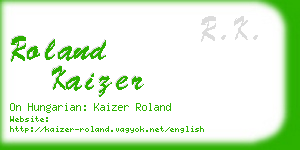 roland kaizer business card